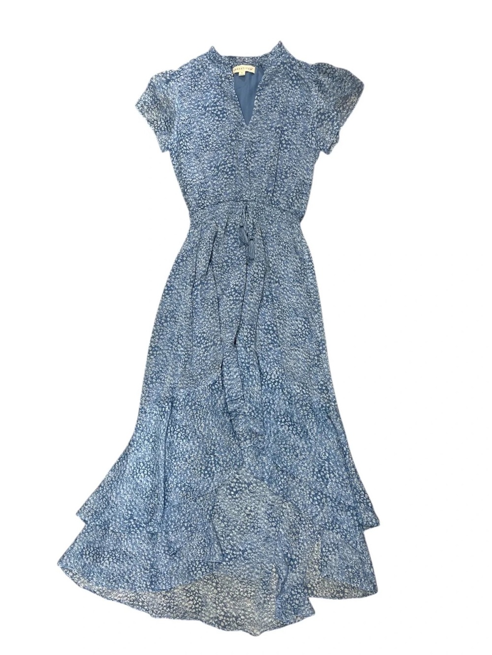 LoveStitch Flowy Blue High Low Maxi Dress size Small
